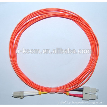 LC-SC MM 62.5 / 125 cabo de remendo da fibra óptica de 3M de 3.0MM